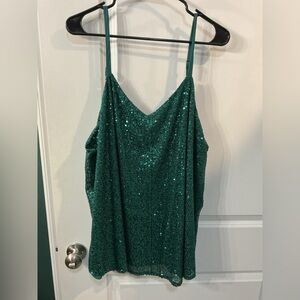 Torrid Teal Sequin Dress with Straps